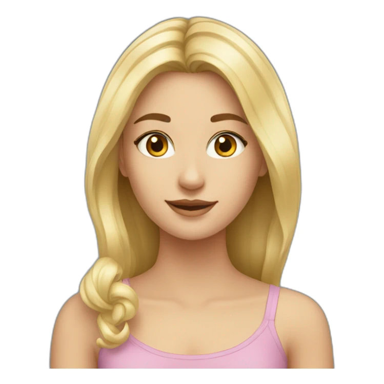 beautiful caucasian girl sticker
