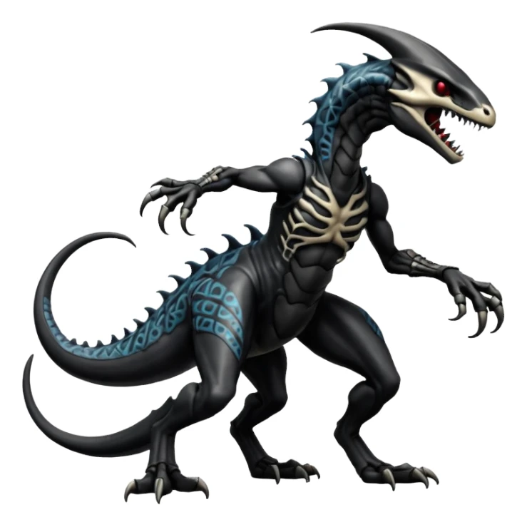  Venom-Vernid-Marowak-Salandit-Xenomorph-hybrid-fantasy-creature (full body) with patterns sticker