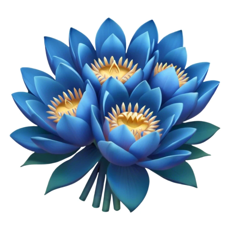 bouquet of blue lotus flowers sticker