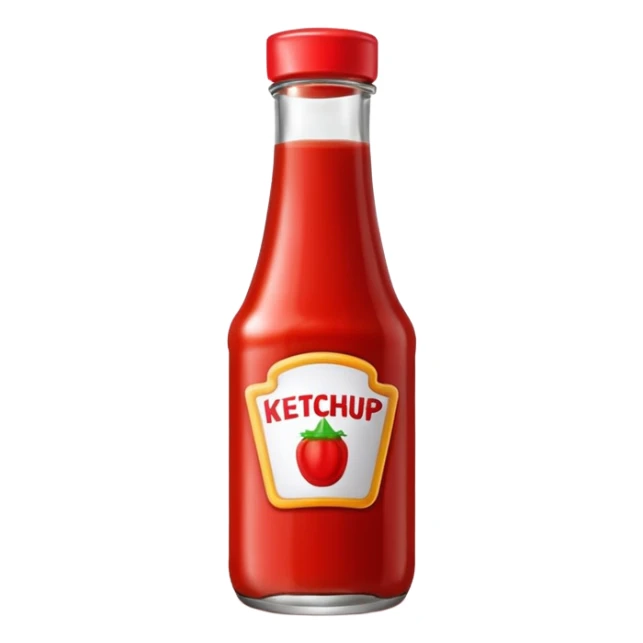 Glass Bottle of ketchup sticker