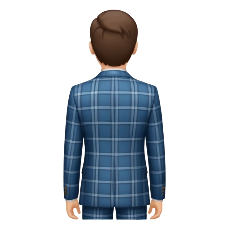 🧍 but in a plaid suit and his back is facing us sticker