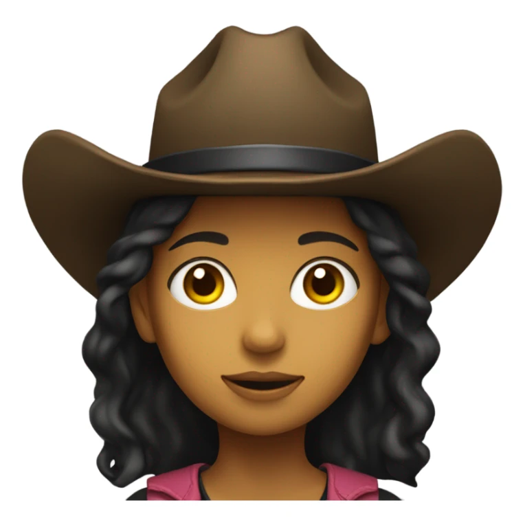 girl with a black cowboy hat, default yellow skin sticker