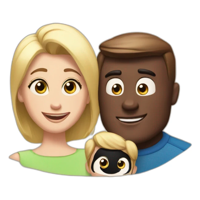 mr incredible with wife and son sticker