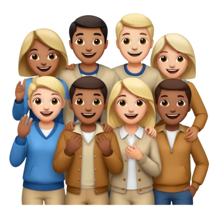 a gathering scene / costume is casual sticker