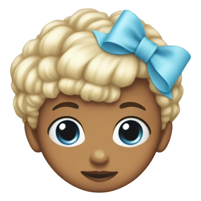 Baby blue bow  sticker