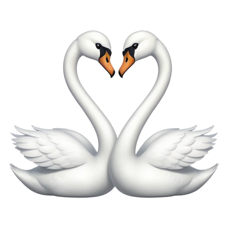 two swans in love but make it look like not ai sticker