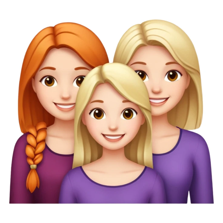 3 girls standing in a group sticker