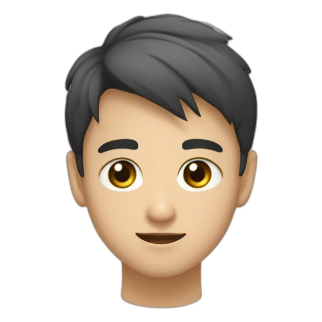 Garçon brun yeux verts asiatique sticker