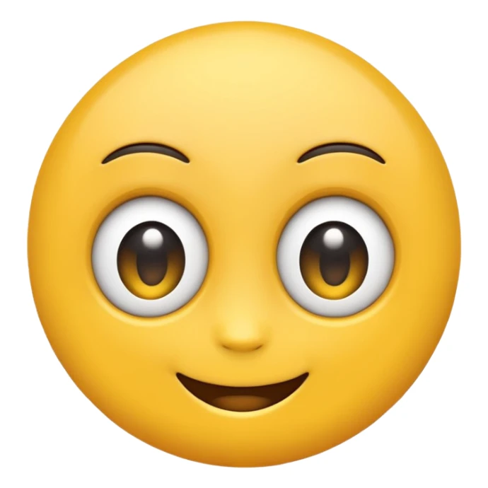 Emoji with big eyes and smile sticker