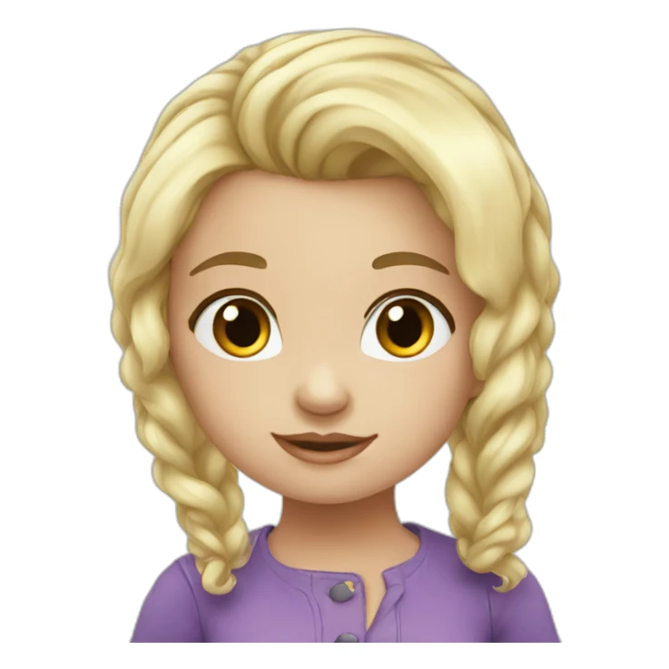 girl-white-ponny tales sticker