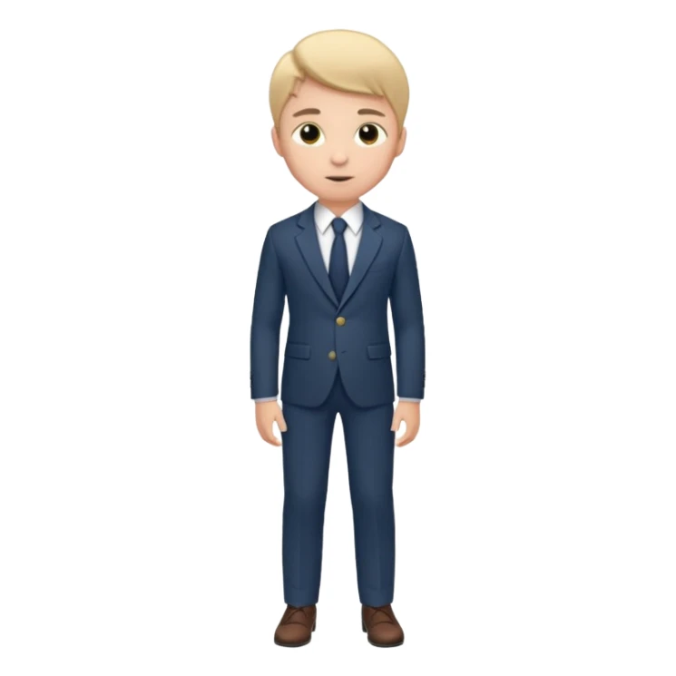 Young man, tailored trousers, a crisp button-down shirt, a blazer, and tie

 sticker