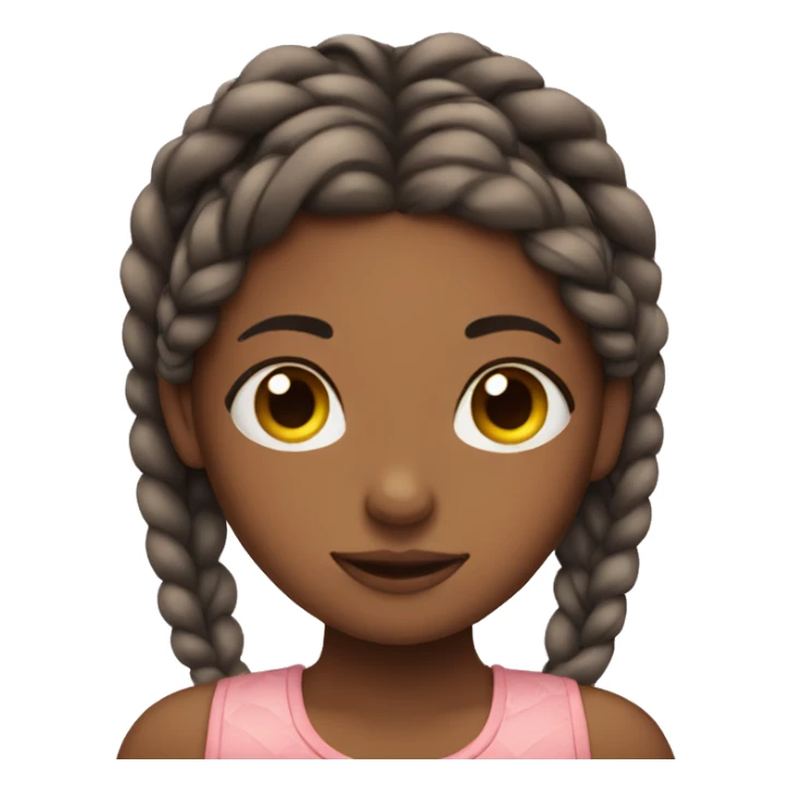 girl sleeping with braids sticker