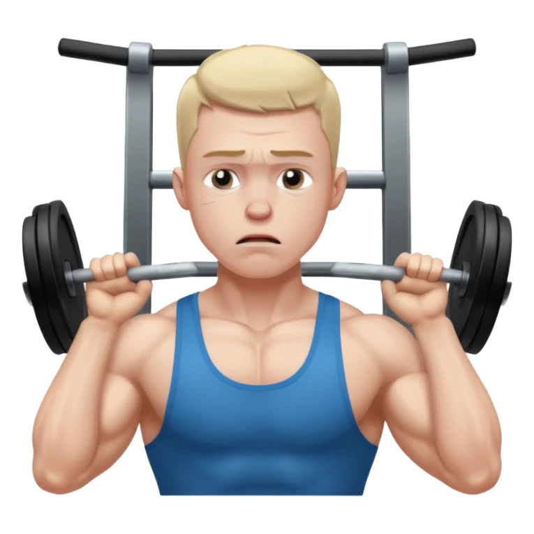 young sad guy breathing hard in gym  sticker