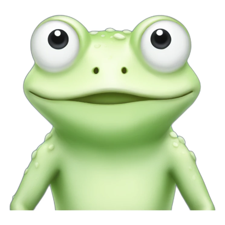 frog in whiteout sticker