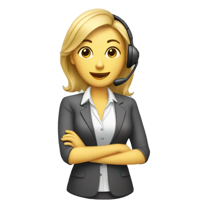 telemarketing attendant woman sticker