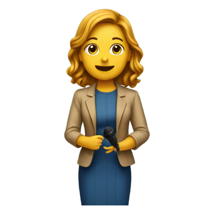 A girl speaking at the conference  sticker