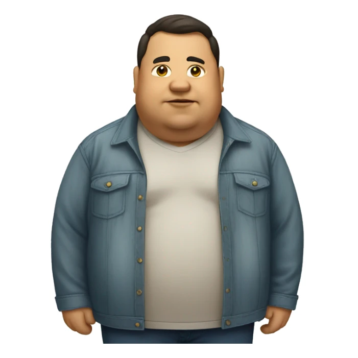 Fat man with overshirt profile picture sticker