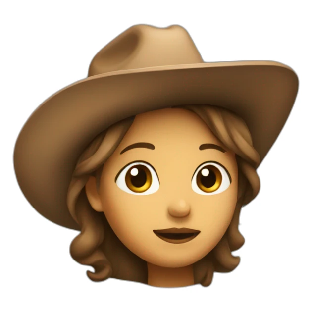 Pregnant woman with cowboy hat three quarter view sticker