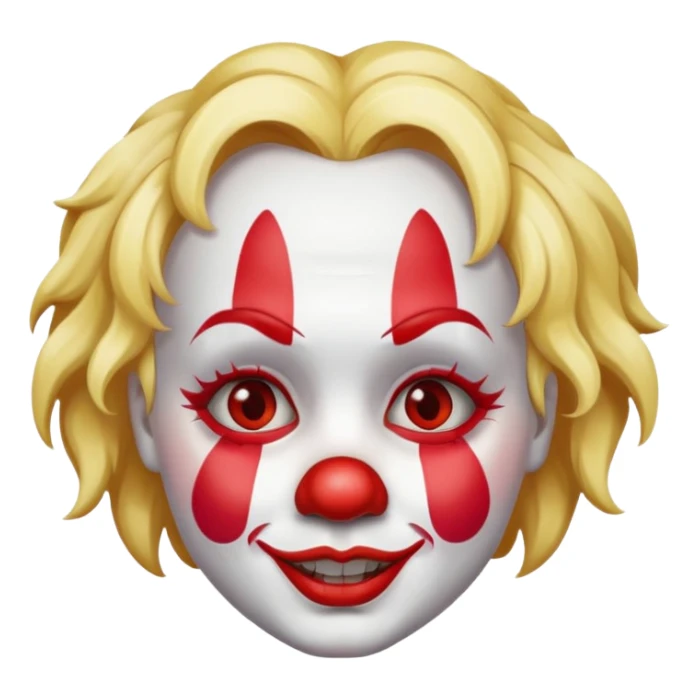 Blonde white girl clown sticker