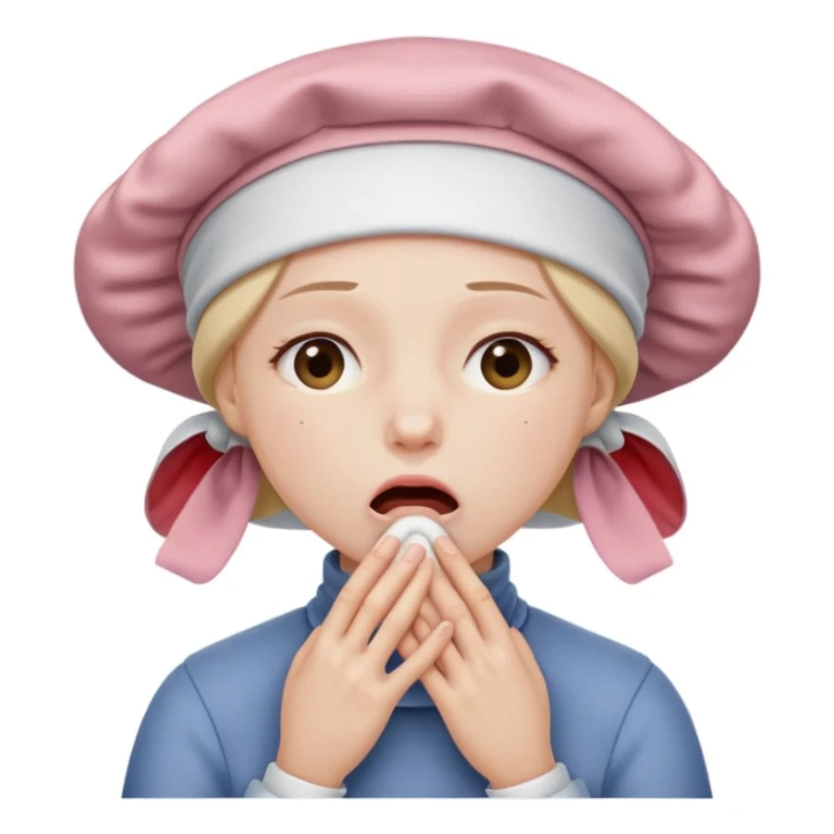 a person choking themselves with a bonnet on sticker