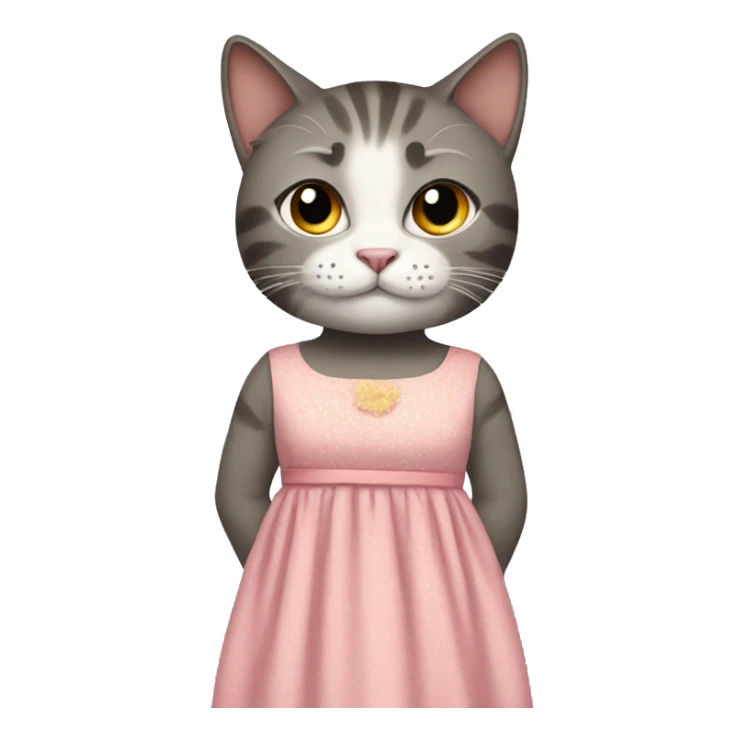 Cat in dress sticker