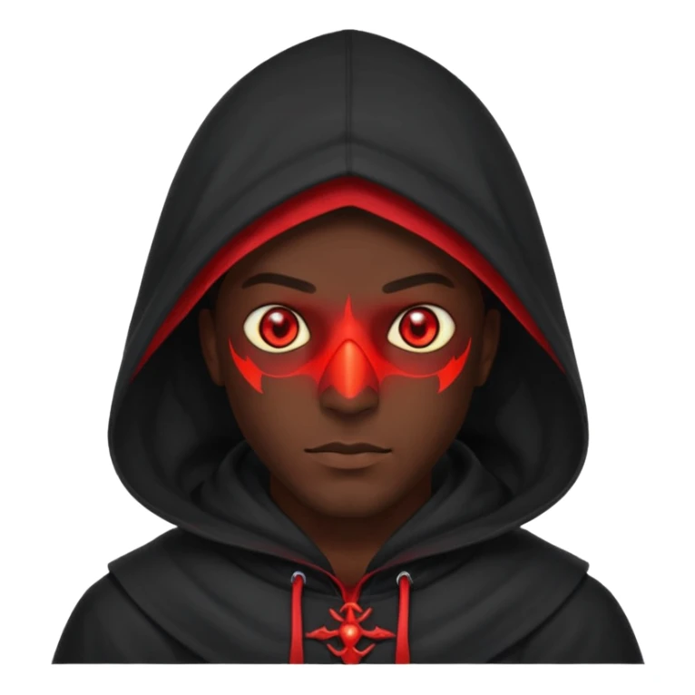 Evil Dark, shadowie Male lord with Red glowing eyes and hood sticker