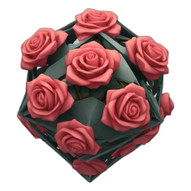 mechanical roses In the Digital octahedron sticker