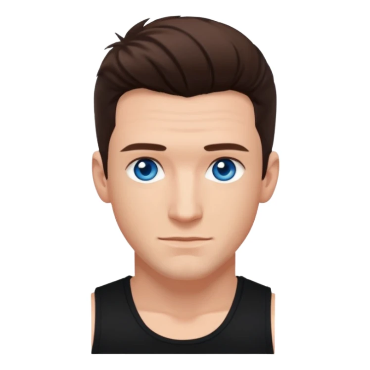 JC Chasez blue eyes, brown hair, black tank top sticker