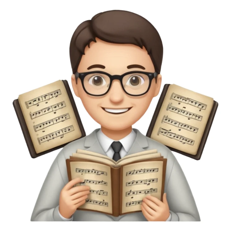 white teacher of music sticker