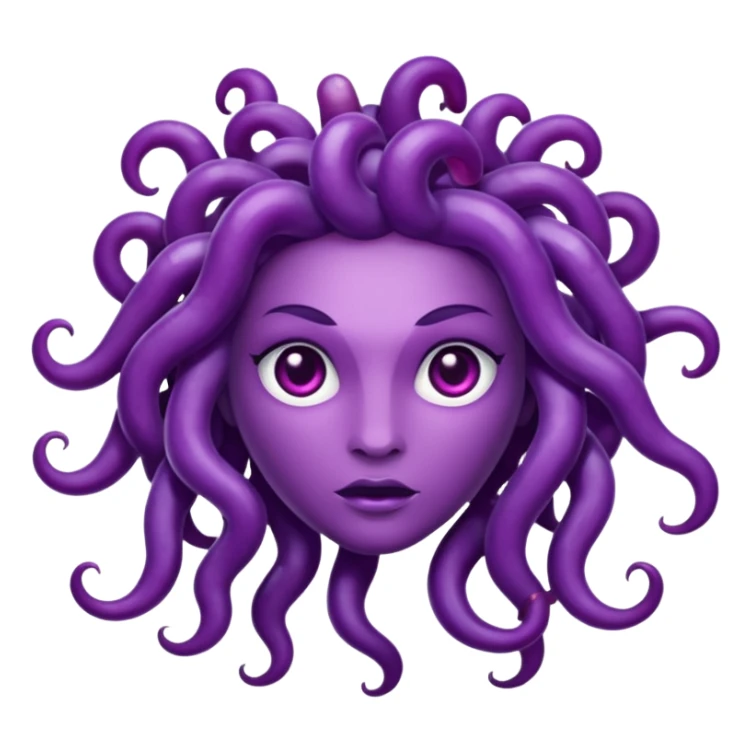 Hazme una medusa con piel de uva morada sticker