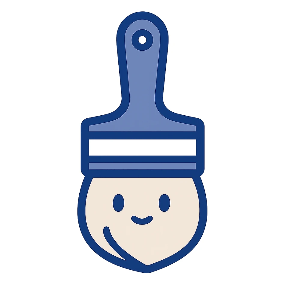 paintbrush flat design style sticker