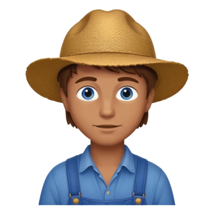 CREATE ME A NICE FARMER BOY BROWN HAIR TANNED SKIN AND BLUE EYES sticker