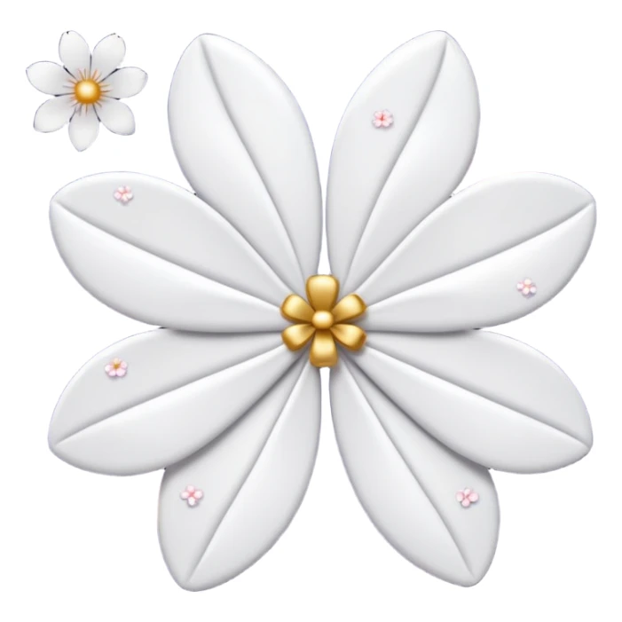 white sakura flower with a bow and galaxy pattern petals sticker