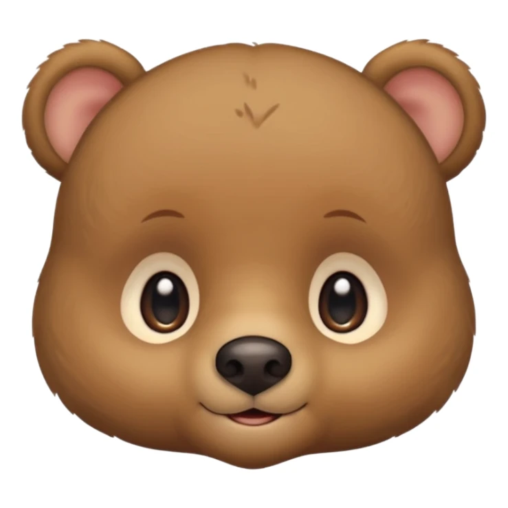 The face of a cute baby bear (thin cheeks, not much hair) sticker