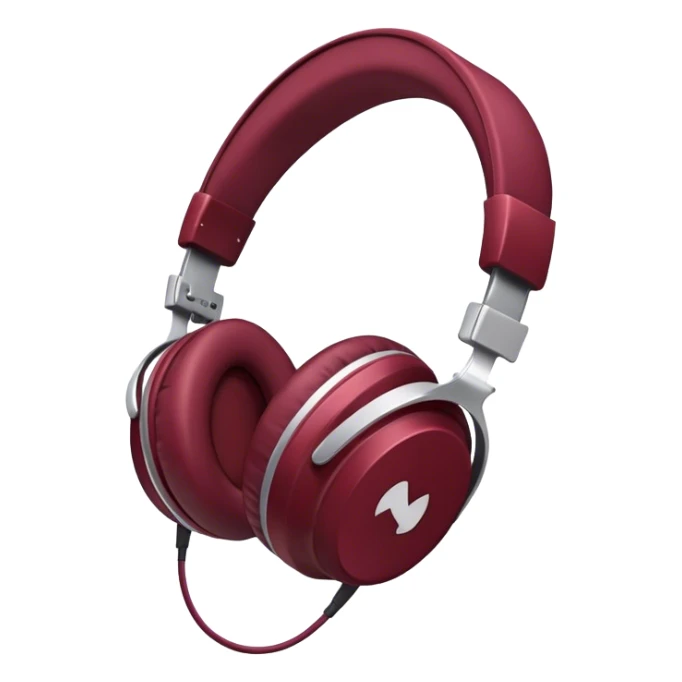 headphone burgundy sticker