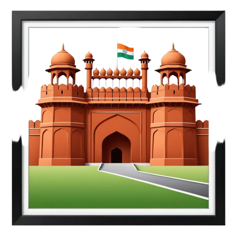 Red fort delhi sticker