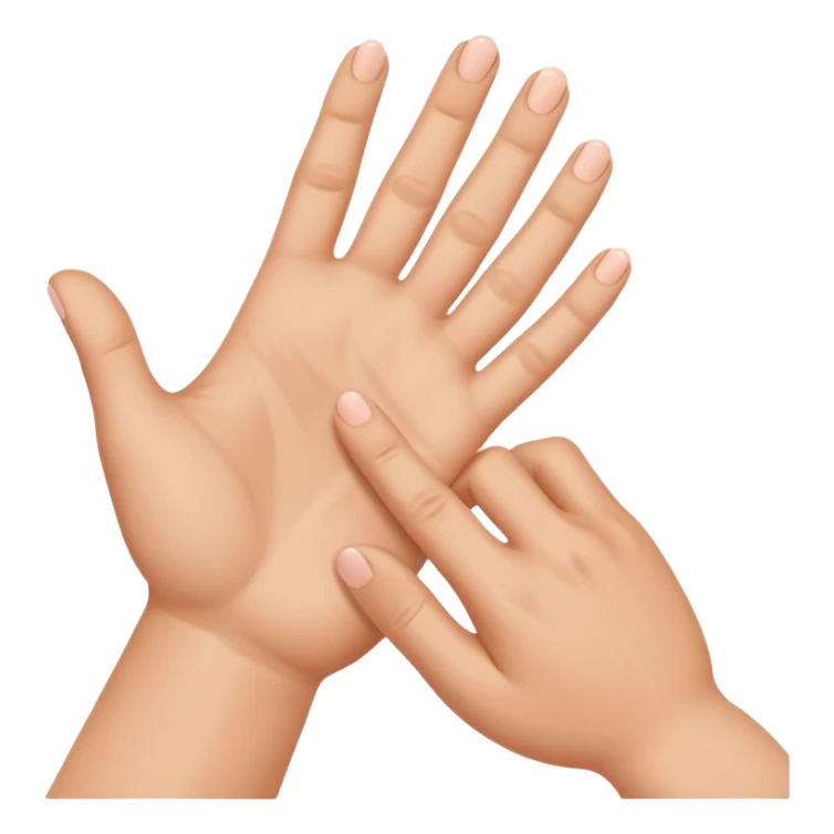 adult hand holding baby hand sticker