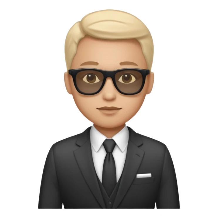 Office worker in a suit and wearing sunglasses sticker