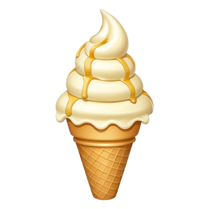 shy vanilla ice cream in a cone sticker