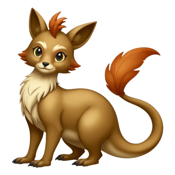 Shiny Dark Dull-Colored Fionbri-creature by Falvie (full body) sticker