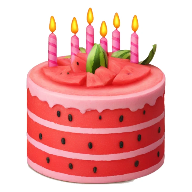 birthday cake made of watermelon sticker