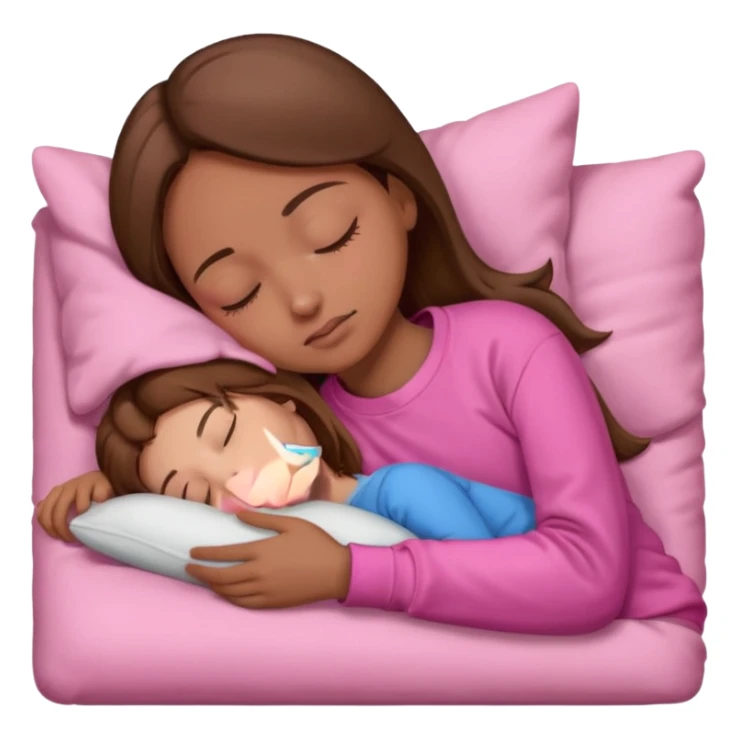 sleeping pink sweatshirt brown hair Sleeping sticker