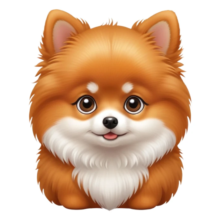 Baby Pomeranian with big eyes, head tilted down  sticker