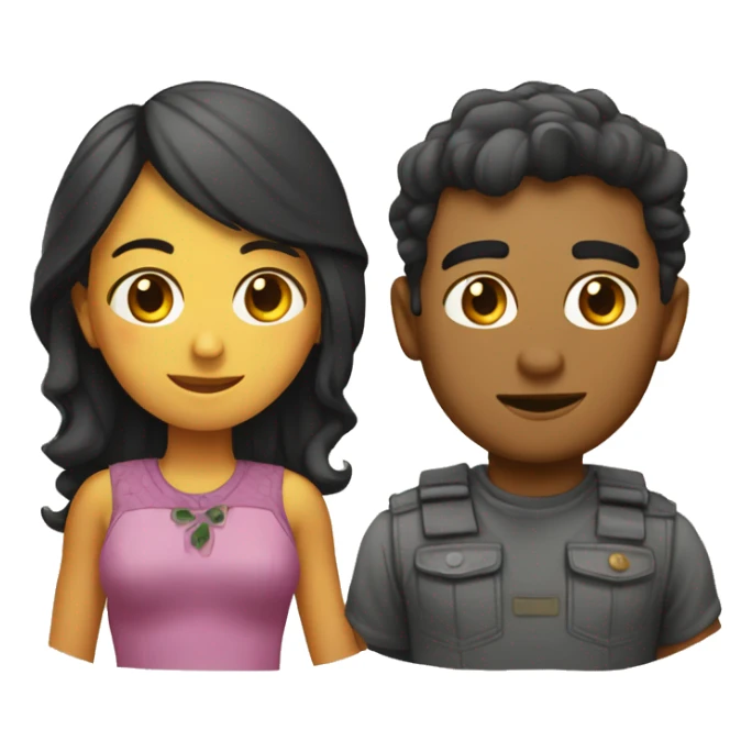 Chico y chica abrazándose  sticker