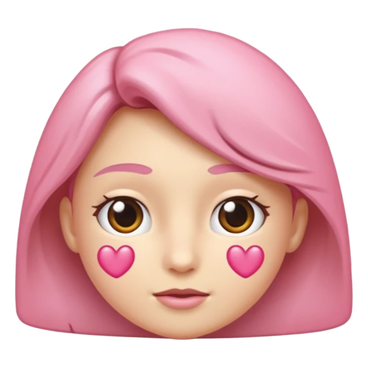 Um coração cor de rosa claro enormee,sem cara e atenção com vários acessórios super fofoss sticker