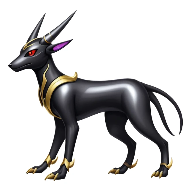 Shiny Gothic Exotic Futuristic Houndoom-Genesect-Pokémon-Fakémon-hybrid-creature sticker