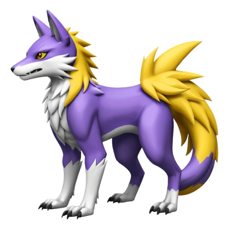 Renamon-Sergal-Lombax-hybrid-fusion sticker