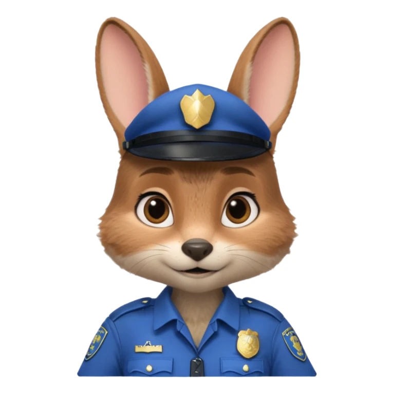 judy hopps with police suit from zootopia, pixar sticker