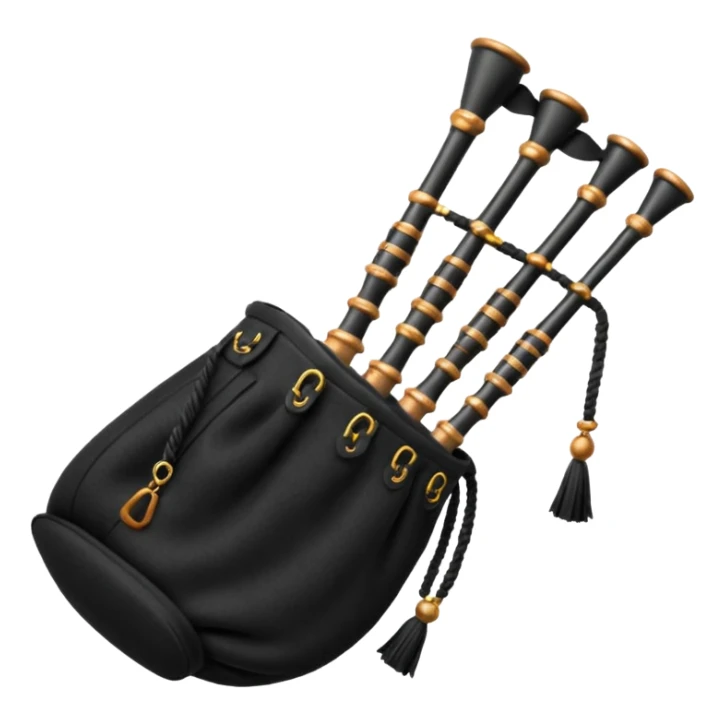 bagpipe were the down part of the instrument is cloth sticker