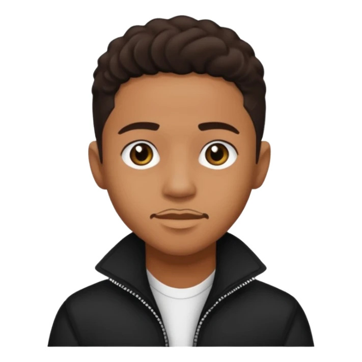 Lil Fizz with dark brown hair sticker